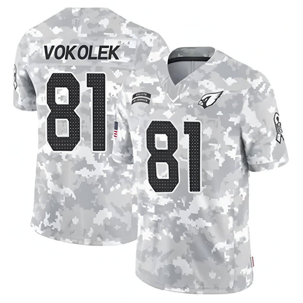 Choea A.Cardinals #81 Travis Vokolek Player Camo Salute to Service Limited Stitched Stitched Jerseys