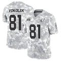 Choea A.Cardinals #81 Travis Vokolek Player Camo Salute to Service Limited Stitched Stitched Jerseys