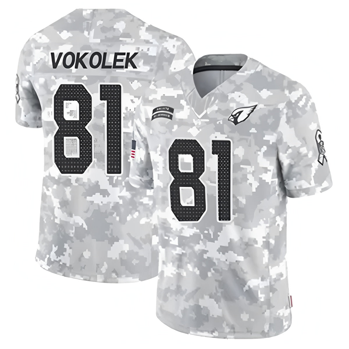 Choea A.Cardinals #81 Travis Vokolek Player Camo Salute to Service Limited Stitched Stitched Jerseys
