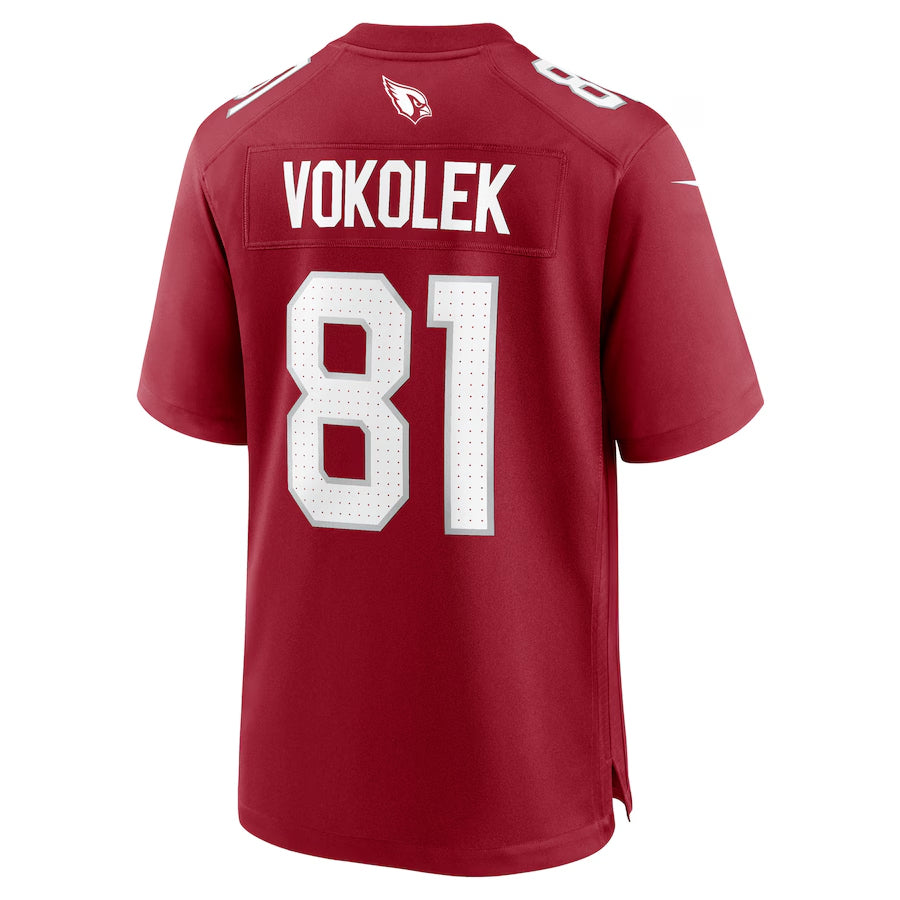 Choea A.Cardinals #81 Travis Vokolek Player Cardinal Home Game Stitched Jerseys