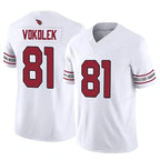 Choea A.Cardinals #81 Travis Vokolek Player White Home Game Stitched Jerseys