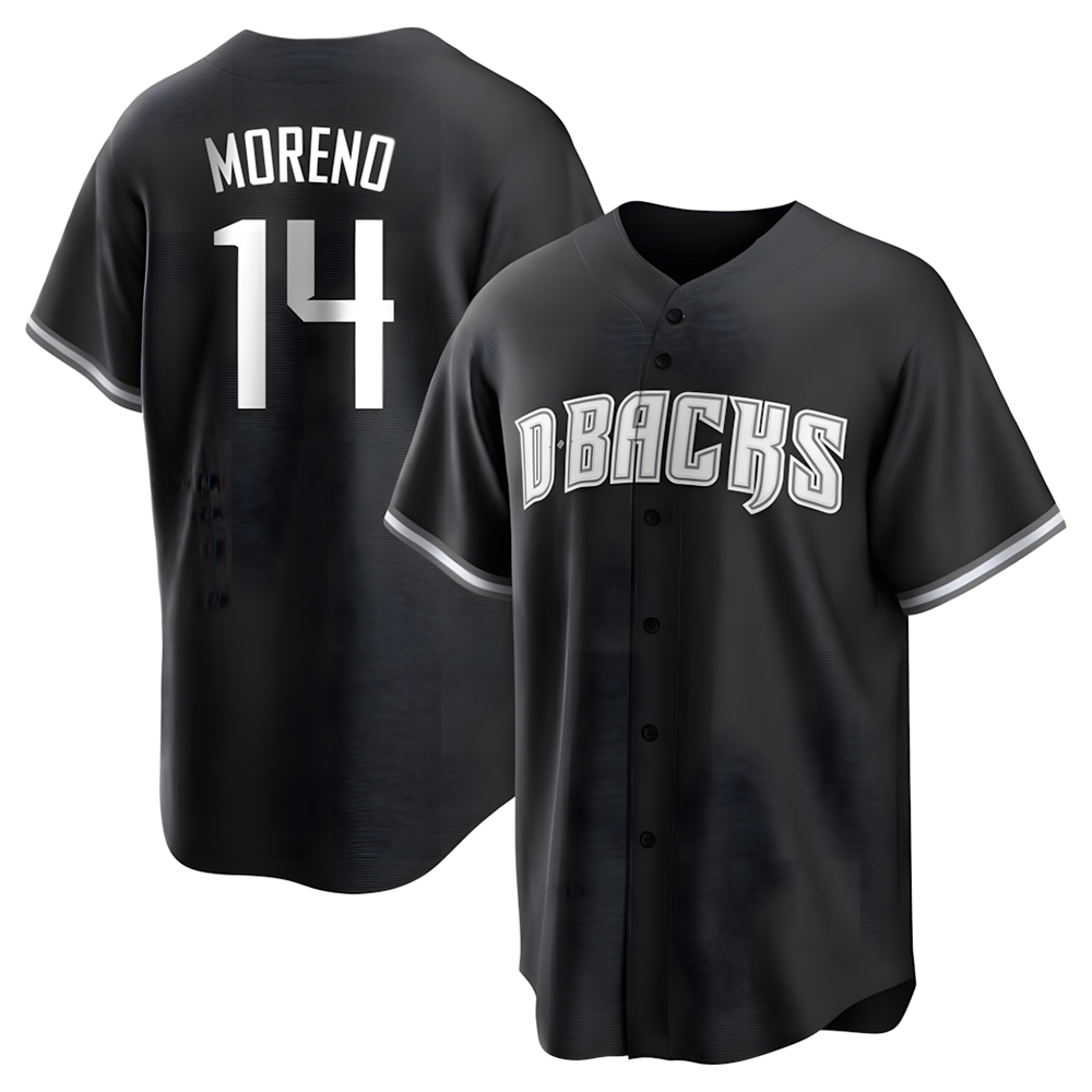 Choea A.Diamondbacks #14 Gabriel Moreno Player Black jersey White Replica Stitched Jerseys