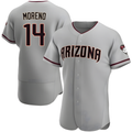 Choea A.Diamondbacks #14 Gabriel Moreno Player Gray Authentic Road Stitched Jerseys