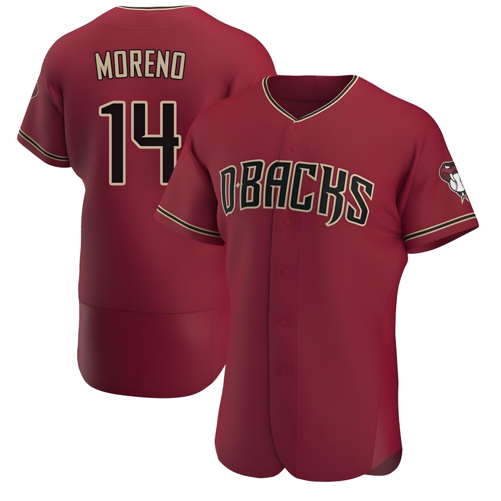 Choea A.Diamondbacks #14 Gabriel Moreno Player Red Authentic Crimson Alternate Stitched Jerseys