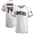 Choea A.Diamondbacks #14 Gabriel Moreno Player White Crimson Home Stitched Jerseys