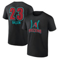 Choea A.Diamondbacks #23 Zac Gallen Player Black Fuse City Connect round collar T shirt Stitched Jerseys