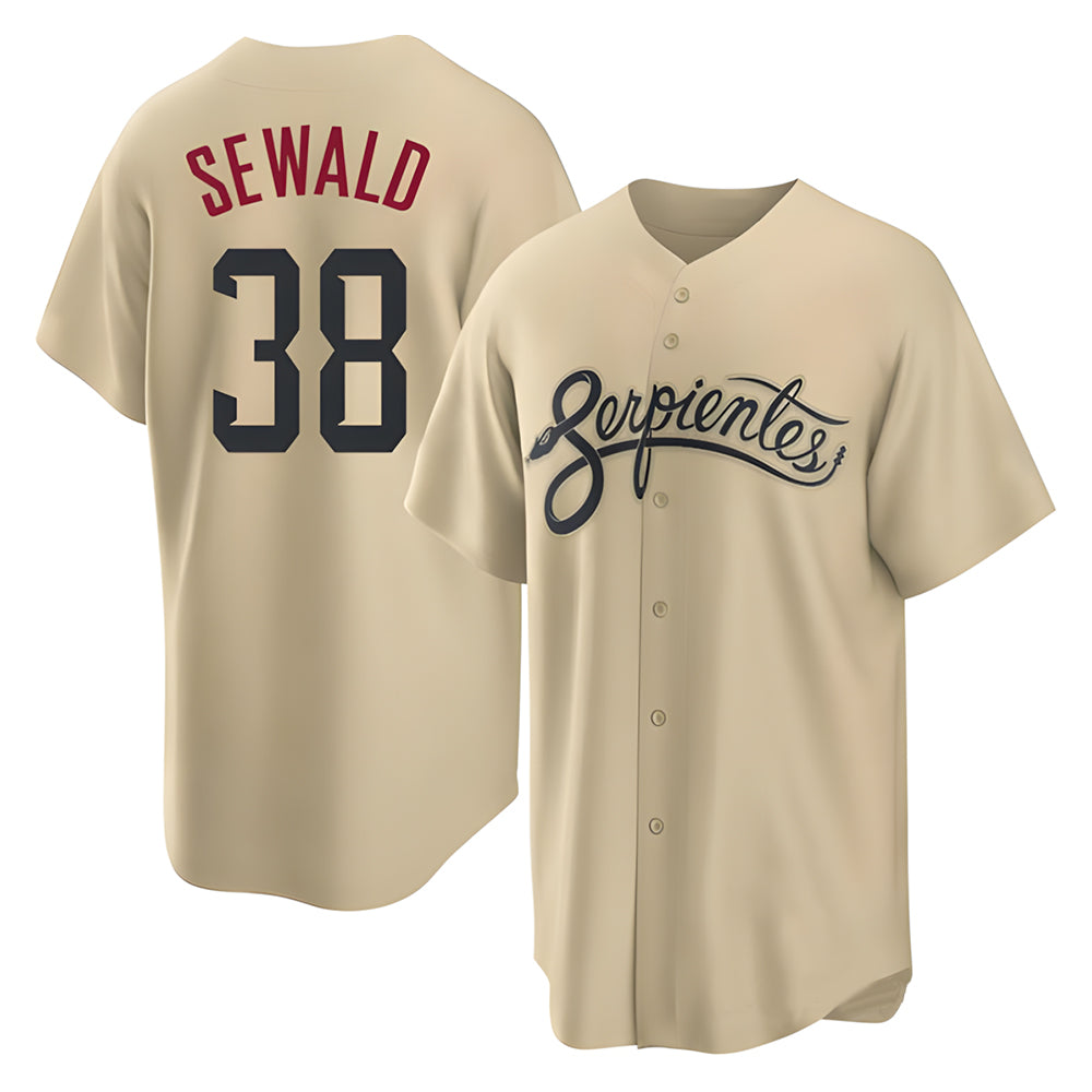Choea A.Diamondbacks #38 Paul Sewald Player Gold City Connect Cool Stitched Jersey
