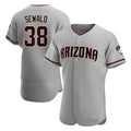 Choea A.Diamondbacks #38 Paul Sewald Player Gray Authentic Road Stitched Jersey