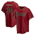Choea A.Diamondbacks #38 Paul Sewald Player Red Alternate Replica Stitched Jersey