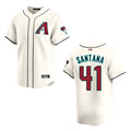 Choea A.Diamondbacks #41 Carlos Santana Player Cream game time Stitched Jersey