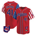 Choea A.Diamondbacks #41 Carlos Santana Player Red Independence Day Vapor Premier Limited Stitched Jersey