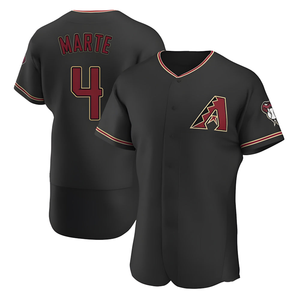 Choea A.Diamondbacks #4 Ketel Marte Player Black Limited Elite Stitched Jerseys
