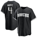Choea A.Diamondbacks #4 Ketel Marte Player Black Pointed collar Replica Game Stitched Jerseys