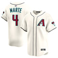 Choea A.Diamondbacks #4 Ketel Marte Player Cream Limited Stitched Jerseys