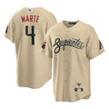 Choea A.Diamondbacks #4 Ketel Marte Player Gold City Connect Stitched Jerseys