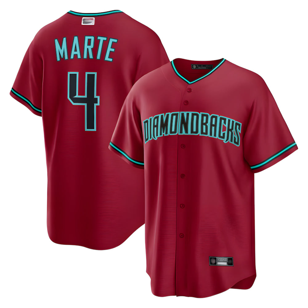 Choea A.Diamondbacks #4 Ketel Marte Player Red Home Replica Stitched Jerseys
