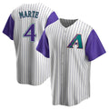 Choea A.Diamondbacks #4 Ketel Marte Player White-Purple Limited Stitched Jerseys