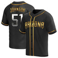 Choea A.Diamondbacks #51 Randy Johnson Player Black Golden Replica Alternate Stitched Jerseys