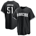 Choea A.Diamondbacks #51 Randy Johnson Player Black White Replica Alternate Stitched Jerseys