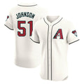 Choea A.Diamondbacks #51 Randy Johnson Player Cream Elite Home Patch Stitched Jerseys