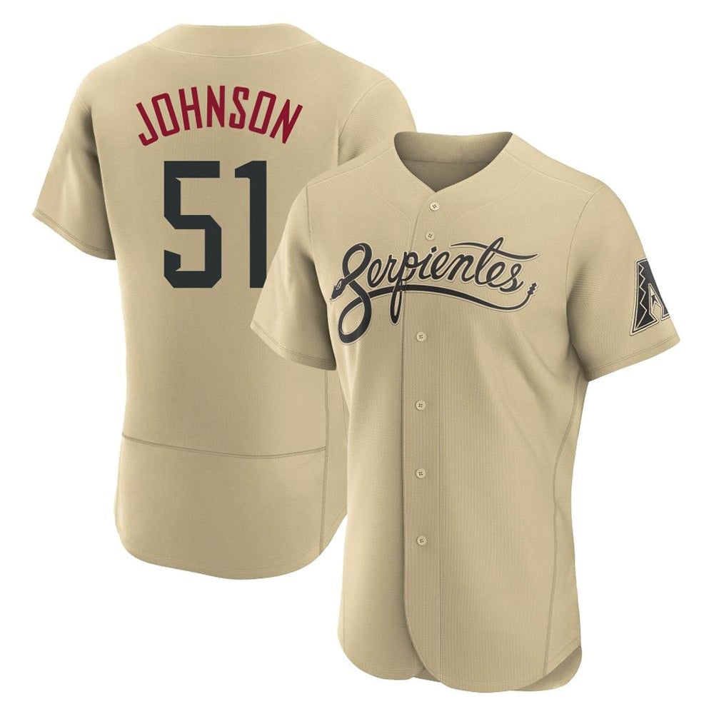 Choea A.Diamondbacks #51 Randy Johnson Player Gold City Connect Stitched Jerseys