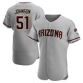 Choea A.Diamondbacks #51 Randy Johnson Player Gray Authentic Road Stitched Jerseys