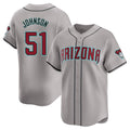 Choea A.Diamondbacks #51 Randy Johnson Player Gray Limited Away Stitched Jerseys