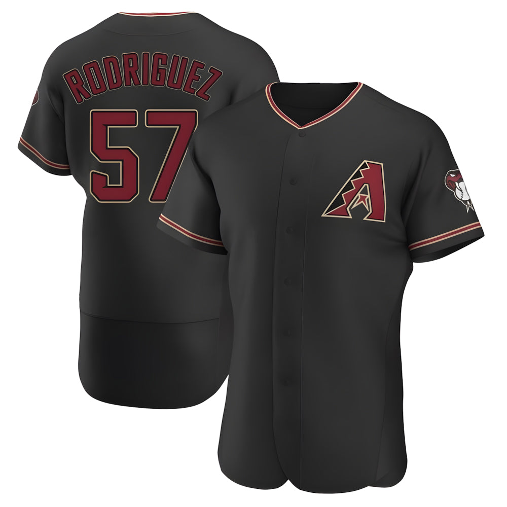 Choea A.Diamondbacks #57 Eduardo Rodriguez Player Black Alternate Stitched Jersey