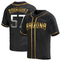 Choea A.Diamondbacks #57 Eduardo Rodriguez Player Black Golden Replica Alternate Stitched Jersey