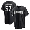 Choea A.Diamondbacks #57 Eduardo Rodriguez Player Black White Replica Alternate Stitched Jersey