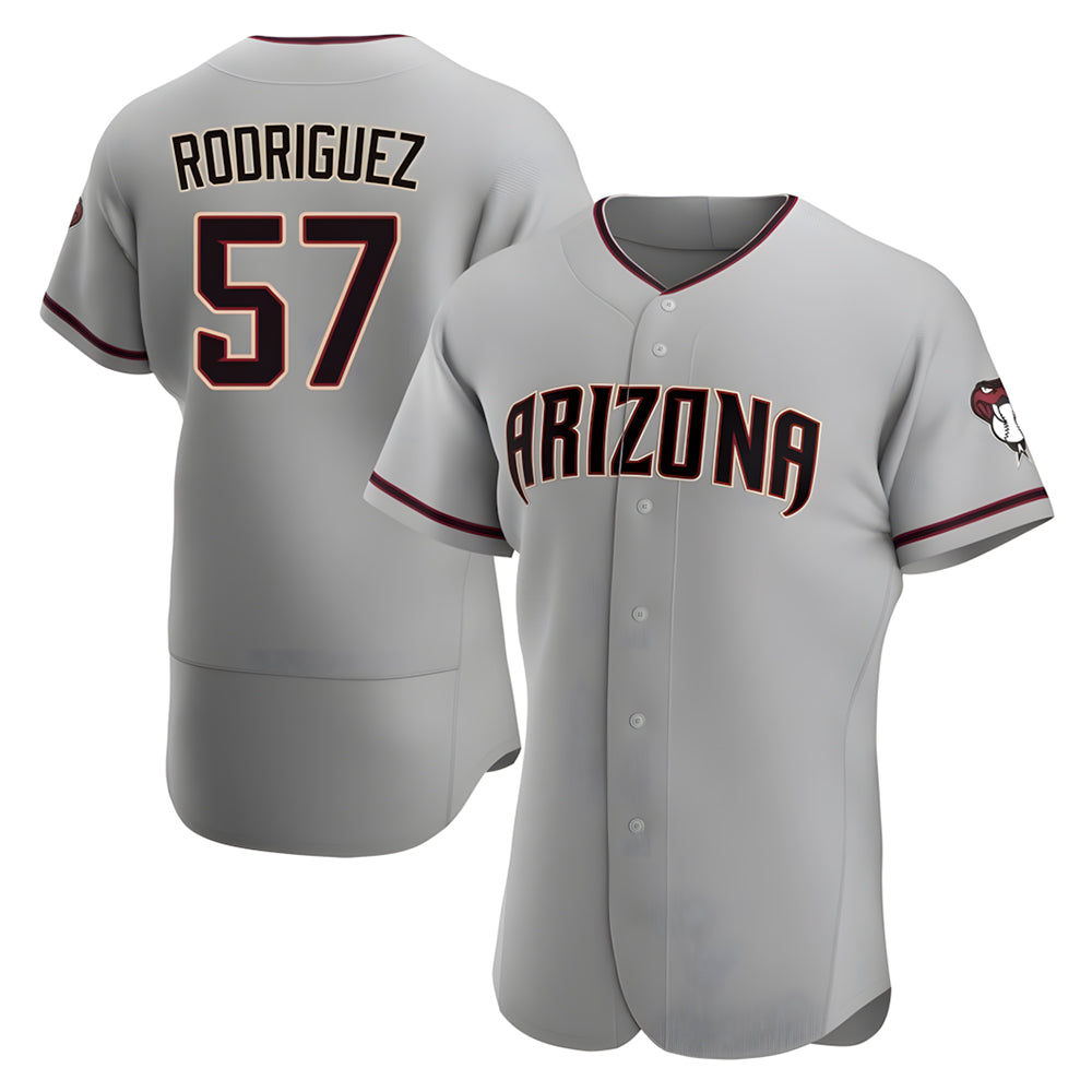 Choea A.Diamondbacks #57 Eduardo Rodriguez Player Gray Road Stitched Jersey