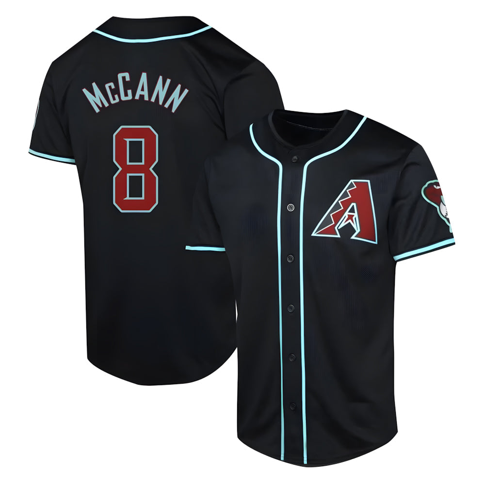 Choea A.Diamondbacks #8 James McCann Player Black Red Limited Alternate Stitched Jersey
