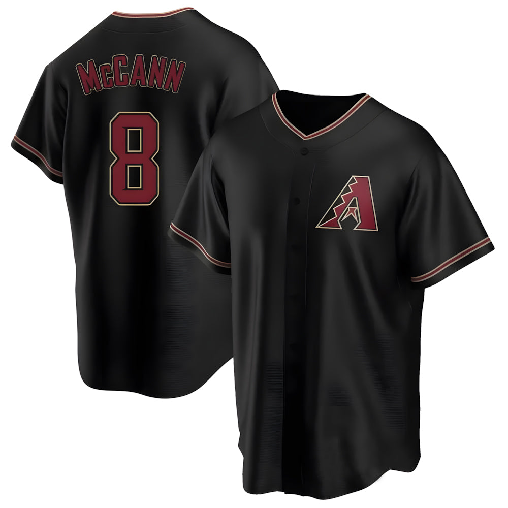 Choea A.Diamondbacks #8 James McCann Player Black Replica Alternate Stitched Jersey
