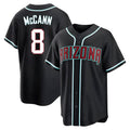 Choea A.Diamondbacks #8 James McCann Player Black Replica Fashion Out Stitched Jersey