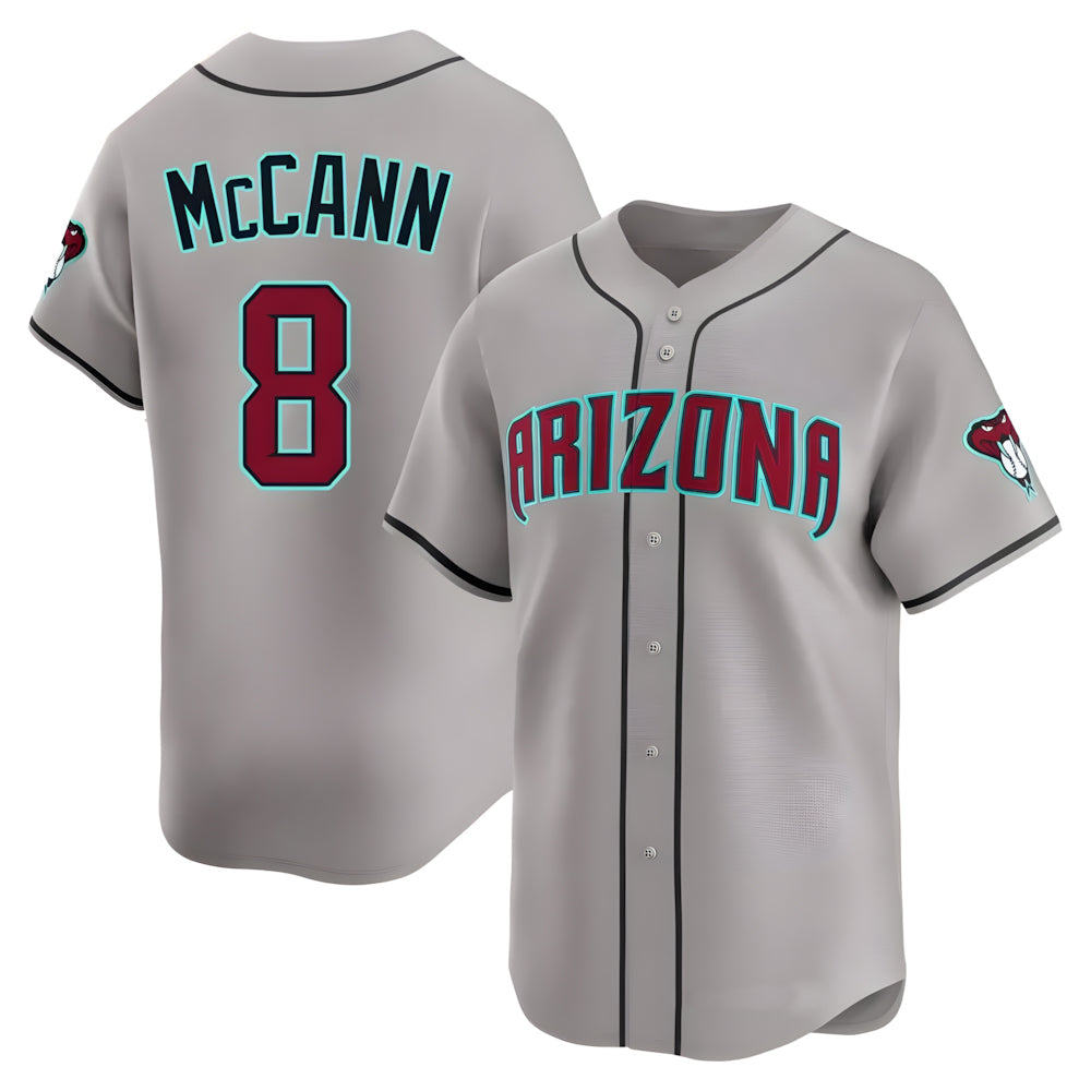 Choea A.Diamondbacks #8 James McCann Player Gray Limited Alternate Stitched Jersey