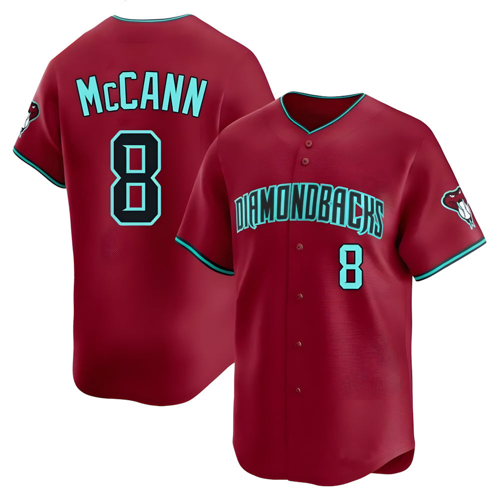 Choea A.Diamondbacks #8 James McCann Player Red Limited Alternate Stitched Jersey