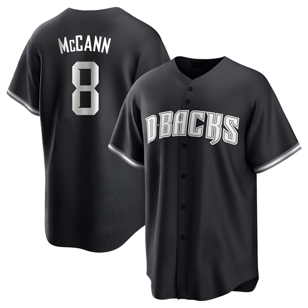 Choea A.Diamondbacks #8 James McCann Player White Replica Black 2026 World Series Stitched Jersey