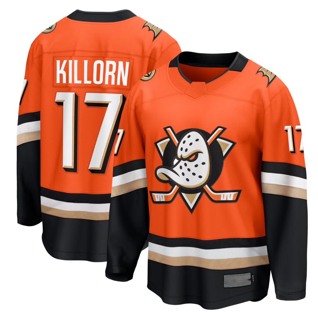 Choea A.Ducks #17 Alex Killorn Orange Home Breakaway Jerseys