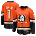 Choea A.Ducks #1 Lukas Dostal Orange Home Breakaway Jerseys