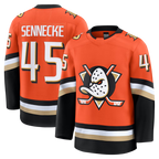Choea A.Ducks #45 Beckett Sennecke Orange Home Premium Jerseys