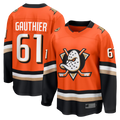 Choea A.Ducks #61 Cutter Gauthier Orange Home Breakaway Jerseys
