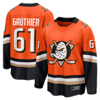 Choea A.Ducks #61 Cutter Gauthier Orange Home Breakaway Jerseys