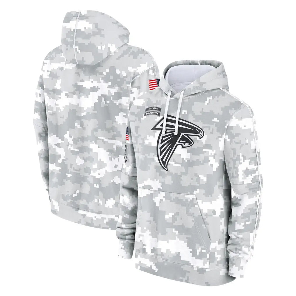 Choea A.Falcons Arctic Camo Salute to Service Limited Hoodie Blank Player Stitched Jerseys