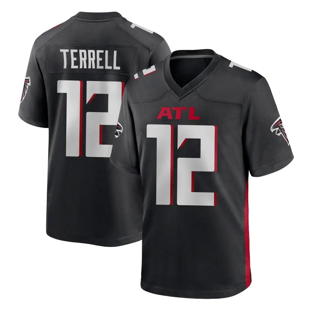 Choea A.Falcons #12 Avieon Terrell Player Black Home Game Stitched Jerseys