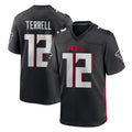 Choea A.Falcons #12 Avieon Terrell Player Black Home Game Stitched Jerseys