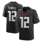 Choea A.Falcons #12 Avieon Terrell Player Black Home Game Stitched Jerseys