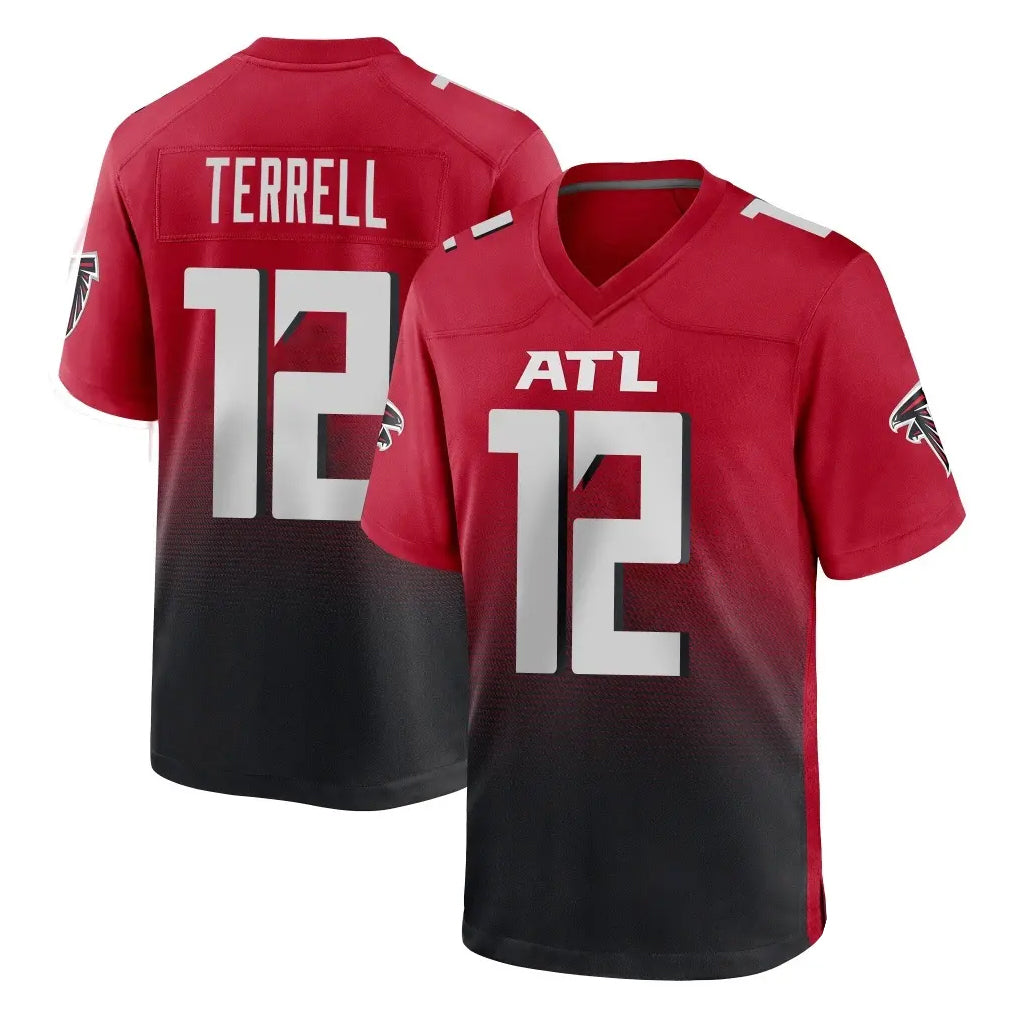 Choea A.Falcons #12 Avieon Terrell Player Red Home Game Stitched Jerseys