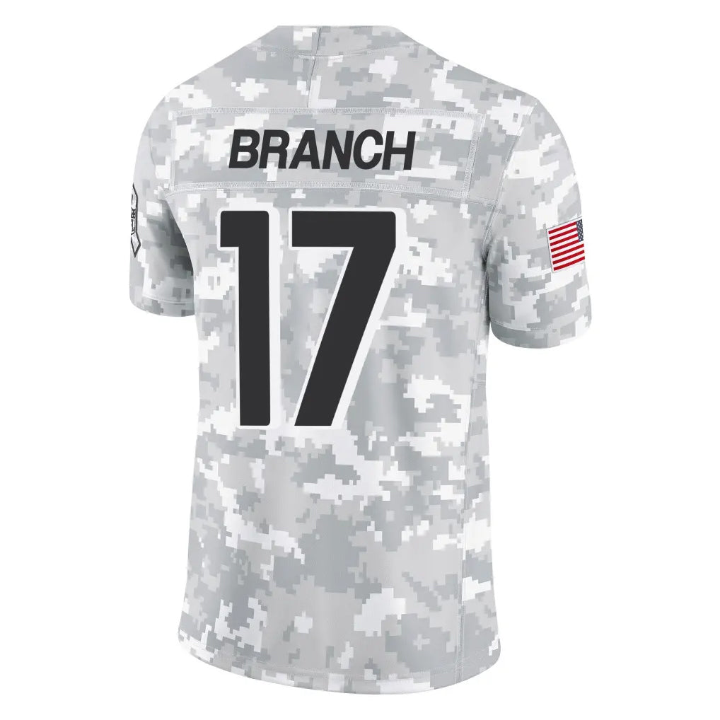 Choea A.Falcons #17 Zachariah Branch Player Arctic Camo Salute to Service Limited Stitched Jerseys