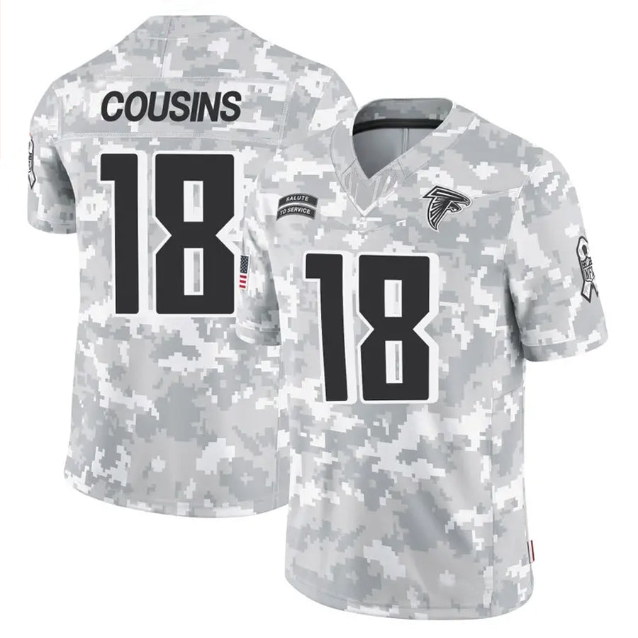 Choea A.Falcons #18 Kirk Cousins Player Arctic Camo Salute to Service Limited Stitched Jerseys