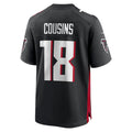 Choea A.Falcons #18 Kirk Cousins Player Black Home Game Stitched Jerseys